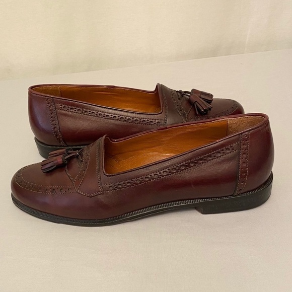 CABLE & CO Tassel Loafers Cordovan Shoes Size 9.5 Made In Italy - Picture 8 of 12